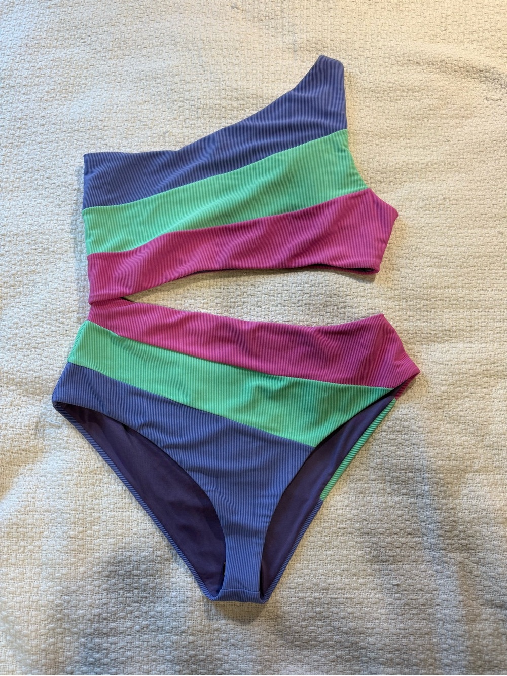 Beach Riot | Joyce | One-Shoulder Colorblock One-Piece Swimsuit